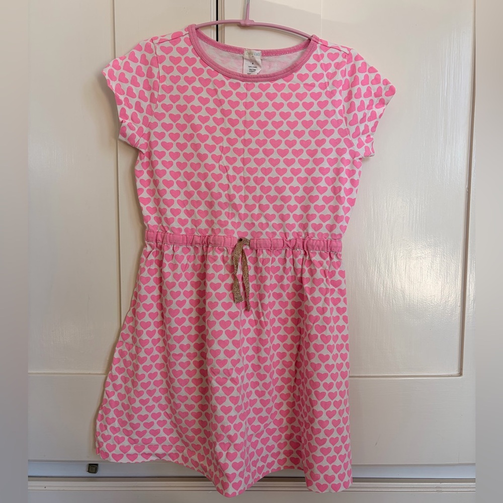 Neon Pink Heart Kids Dress
